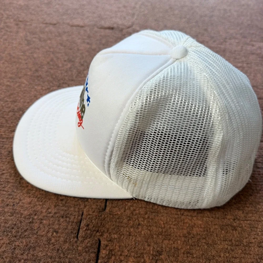 B- Vintage Kmart Havoline Racing Trucker Hat White Mesh Snapback Cap That Hat